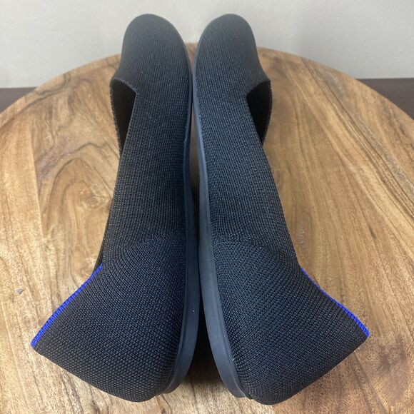 Rothys The Round Toe Womens Black And Blue Size 11 Slip On Ballet Flats - Picture 5 of 8
